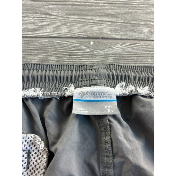 Columbia PFG Fishing Swim Trunks Gray Omni-Shade Nylon W/Pockets Men XXL - Picture 8 of 9